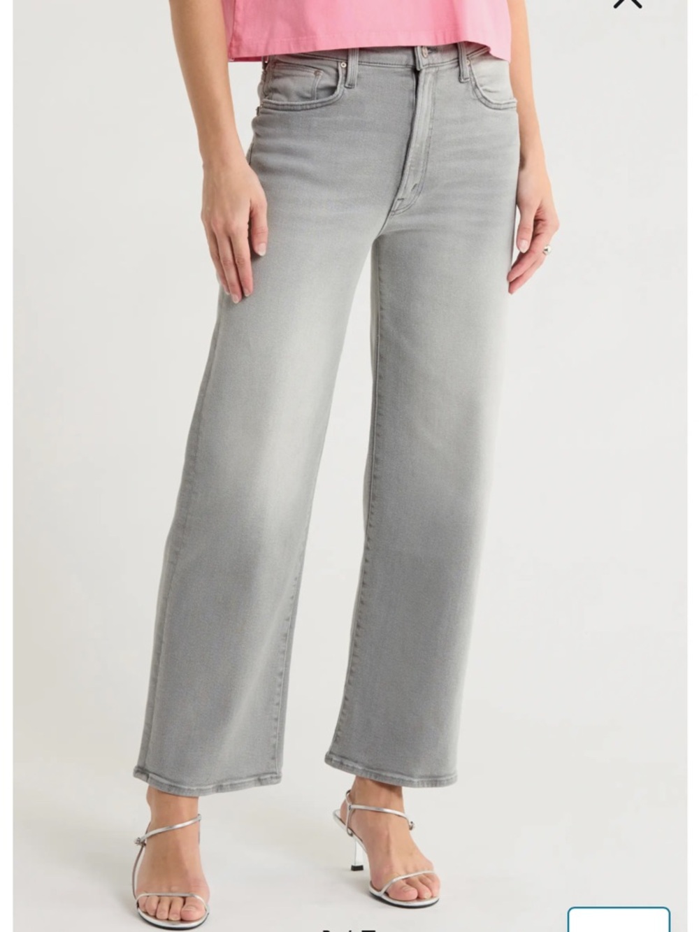 Mother The Dodger Flood Straight Jeans Gray Wash Noted! Size 25